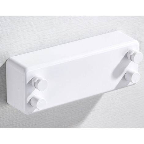 MIMOSON-White Retractable Clothesline, Heavy Duty Indoor and Outdoor Clothesline Double Rope Drying Rack for (1/5)