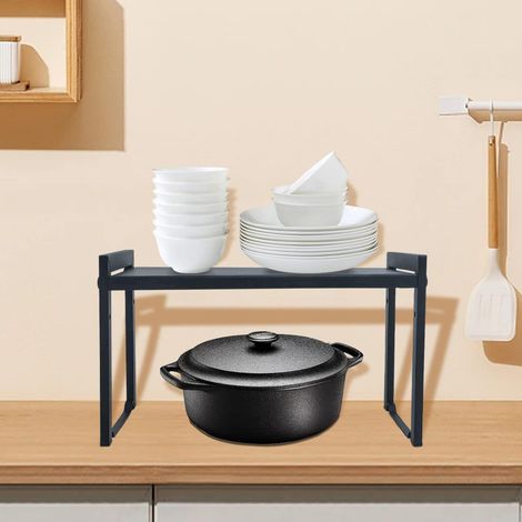 1 Étagère Cuisine Extensible, Réglable 35-66 Cm, Métal Robuste, Rangement Placard (1/5)
