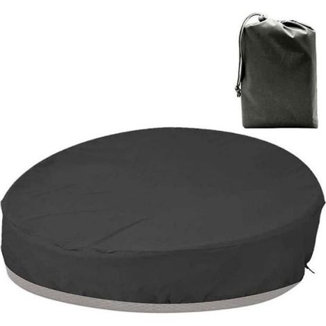Housse Canapé-Lit Rond - Tissu Oxford 420D Imperméable UV Résistant Intempéries - Pour Meubles Jardin Patio - 1 Pièce (1/4)