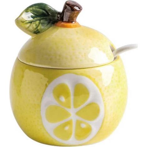 250ml Fruit Shaped Spice Jar Sugar BowlSeasoning jarwith Lid and Spoon (1/5)