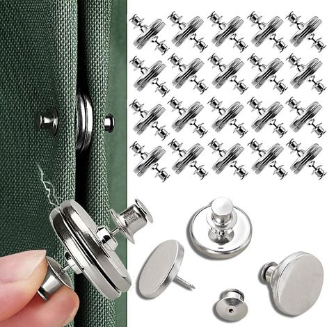 Raffhalter für Gardinen, nagelfreie Clips, dekorative Gardinenkopfschnallen, abnehmbare Taillengürtelschnallen, Knöpfe aus Edelstahl (1/5)