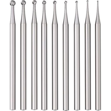Lot de 9 fraises en carbure pour sculpture sur bois, outils rotatifs pour gravure (1/5)