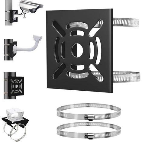 Support de montage robuste pour dôme PTZ, support mural d'angle en métal massif, installation de caméras de vidéosurveillance et de caméras IP (1/4)