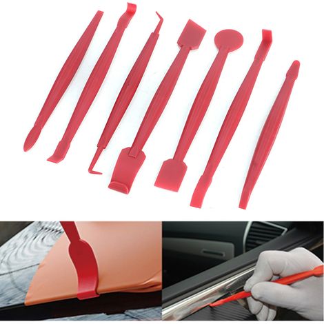 Outil de fermeture de bord en 7 pièces pour la pose de films automobiles, films de changement de couleur, raclette pour joints de vêtements de voiture (1/5)