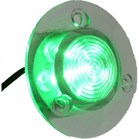 FEU LED VERT A ENCASTRER 25/45 - 12 VCC - 4M