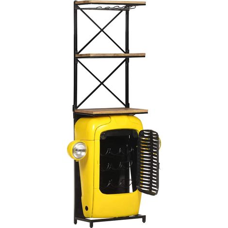 Maison Exclusive - Cantinetta per Vini a Trattore Bianca 49x31x172 cm Mango Grezzo (1/5)