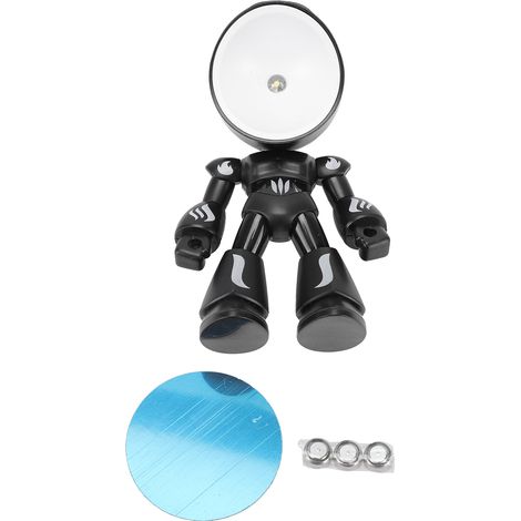 Lampe de table robot, lampe de bureau mignonne, veilleuse LED décorative pour chambre, bureau, résidence étudiante, noir (1/5)