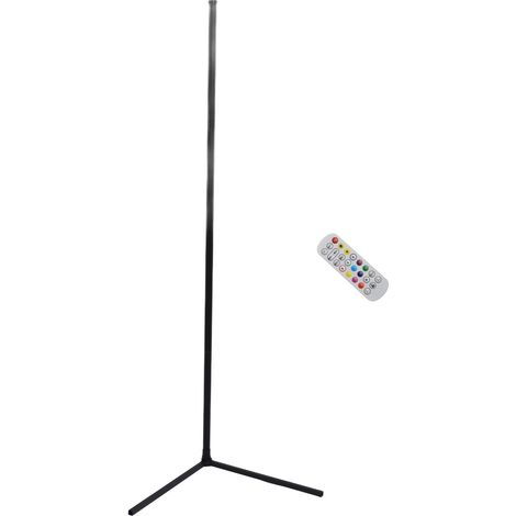 Lampadaire d'angle à LED moderne avec variateur de couleur RGB, synchronisation musicale et application de contrôle à distance, idéal pour le salon et la chambre. (1/5)