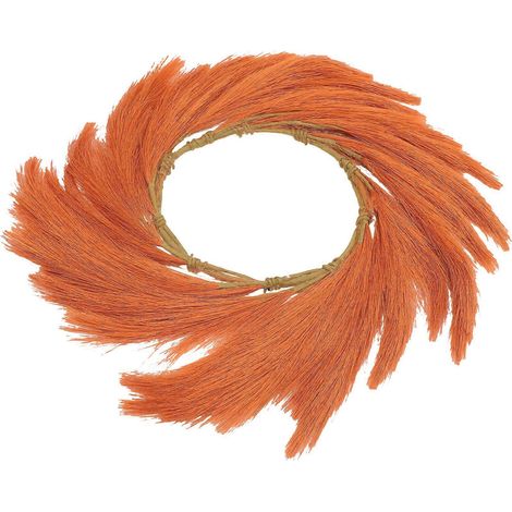 Couronne artificielle marron clair décorative, guirlande murale de 4 pièces (1/5)