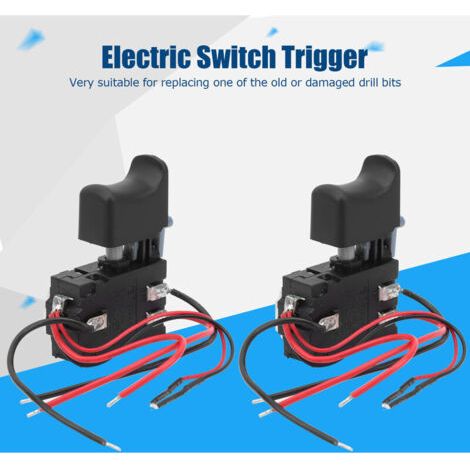 NALOOKAMIC DC 7.2 V - 24 V Interrupteur Fermeture à Gâchette pour Perceuse Polisseuse Hammer Electrique, Interrupteur de Perceuse Électrique sans Fil et à Batterie au Lithium (1/3)