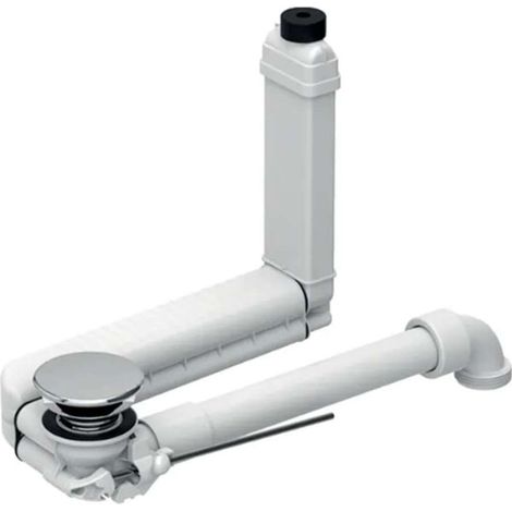 Geberit Accessori - Sifone salvaspazio Clou per lavabo, comando a saltarello, cromo 152.013.21.1