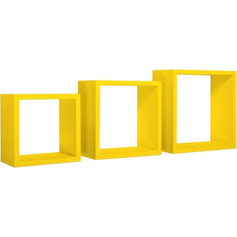Tris Mensole Incubo Giallo Canarino 35x35, 30x30, 25x25 cm - Sanitec (1/6)