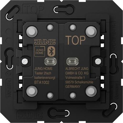JUNG HOME Pulsante, alimentato a batteria, doppio, Serie AS/A BT A 1002