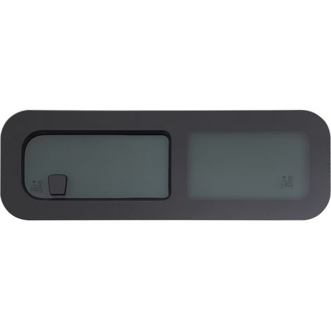Fenêtre de camping-car de 800 x 270 mm avec moustiquaire, côté conducteur, à coulissement vertical et horizontal, adaptée aux camping-cars, aux caravanes, aux véhicules de chantier et aux bateaux