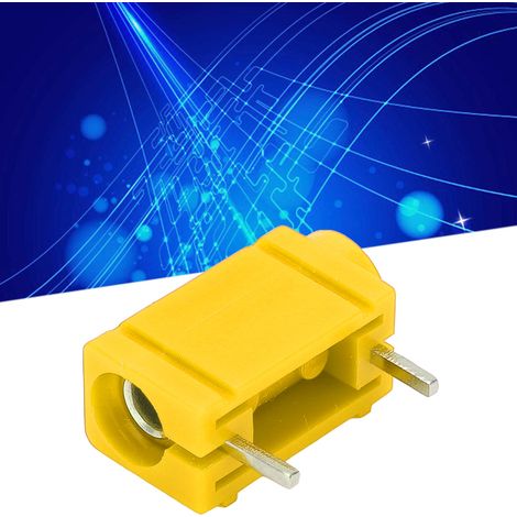 J.40024 4mm spezielle Panelhalterung für seitlich montierte Leiterplatten, Bananensteckerhalterung für Leiterplatten, verkauft in 5er-Packs, gelb. (1/5)