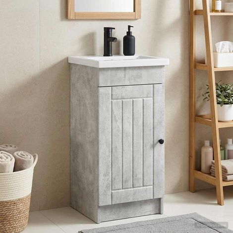 Vanidad de baño con lavabo Gris Hormigón 42 x 40 x 84,5 cm