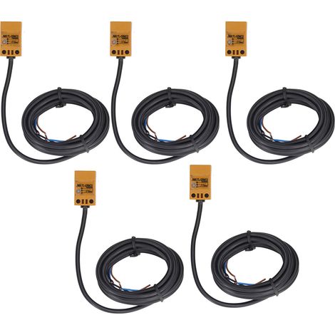 5 pièces interrupteur de proximité NPN normalement fermé IP65 28Hz capteur de fréquence de réponse 10-30VDC 200mA (1/5)