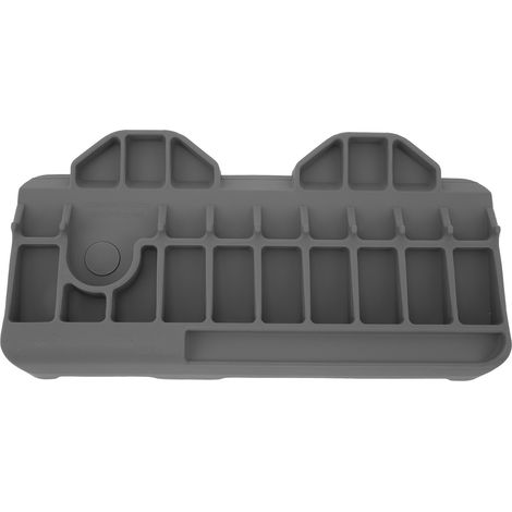 Étui de rangement multifonctionnel en silicone avec aimant caché pour tableau de bord de voiture Tesla Model 3 ou Y (gris) (1/5)