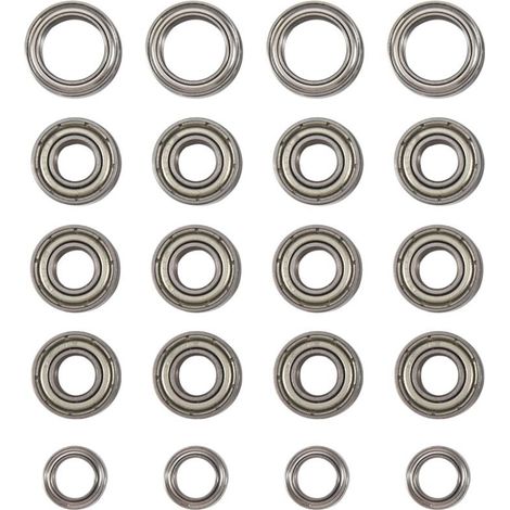 20-teiliges Kugellager-Set für TT01 TT-01 TT01D TT01E TT01R DF02 1/10 ferngesteuerte Autos – Upgrade-Teile