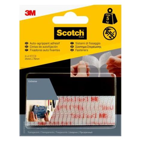 Riposizionabile e autochiudente trasparente. 4 strisce 25mm x7.5cm rf6730 3m (1/3)