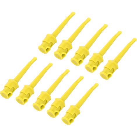Lot de 10 Pinces Crocodile J.30007 pour Multimètre, Clip de Test de Tension, Accessoire de Soudure pour Circuit Électronique, Usage Courant, Jaune (1/5)