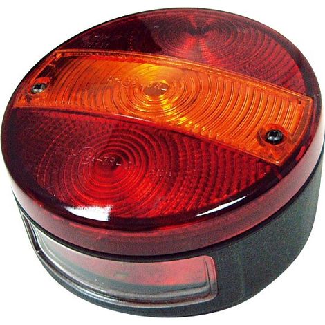 Feu clignotant rétroviseur 12/24V – 4 fonctions : clignotant, stop, veilleuse, éclairage plaque – Diamètre 140 mm – Entraxe 45 mm – SIM (1/2)