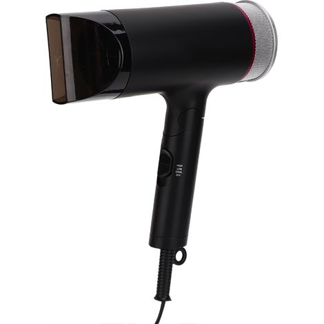 Sèche-cheveux électrique pliable à ions négatifs, noir, prise standard américaine, 110 V (1/5)