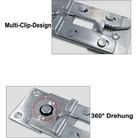 Connecteurs De Canapé Sectionnel - Métal - 137 X 54 Mm - Pour Modules Dossier Assise Accoudoirs - 2 Pièces (1/4)