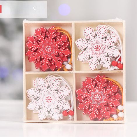 MINKUROW 12pcs Decorazioni Per Albero Di Natale In Legno,Ciondolo Per Albero Di Natale In Legno,Albero Di Natale In Legno Appeso,Ornamenti Per Albero Di Natale In Legno,Ciondolo Per Albero Di Natale I (1/3)
