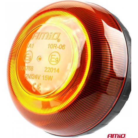 Mini feu clignotant 18 LED à vis R65 R10 12V 24V W21sb AMIO-02923 (1/5)