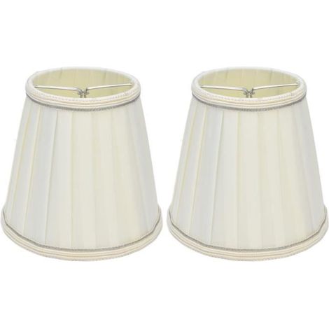 Double petit abat-jour - VINGVO - Clip sur ampoule - Tissu résistant - Style classique - 2 pièces (1/4)