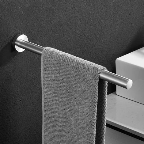 40 cm Porte Serviette pour Salle de Bain - Acier INOX Support de Serviettes Murale avec des vis Barre à Serviettes Brossé pour Salle de Bains (1/5)