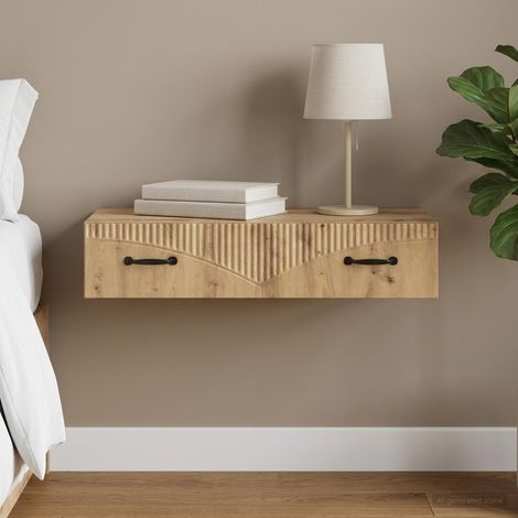 vidaXL Table d'appoint murale 87,5 x 34,5 x 17 cm Bois d'ingénierie (1/5)