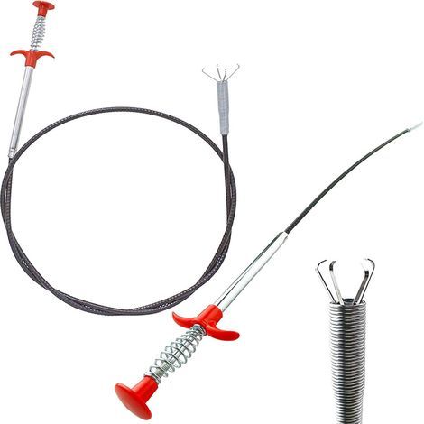 Pince de préhension flexible pour canalisations, outil de débouchage manuel 90 cm (1/5)
