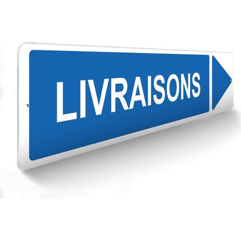 Panneau de signalisation pour parking · Livraisons droite -  48 x 10 cm (1/5)