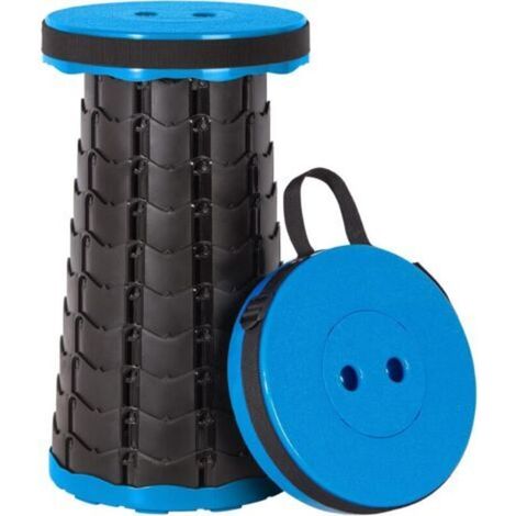 Tabouret télescopique portable, tabouret pliant en plastique, siège pliable et portable, idéal pour la pêche, le barbecue, le camping, le jardinage d'intérieur et la cuisine. Charge maximale : 150 kg. (1/5)