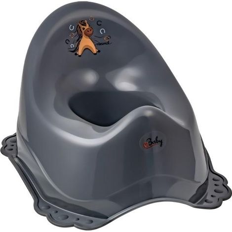 Pot pour chevaux minimaliste gris acier