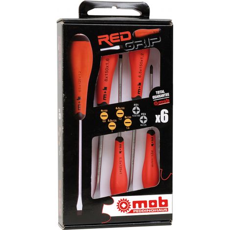 Jeu de 6 tournevis 4 fentes + 2 pozidriv MOB (1/4)