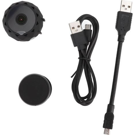 Caméra miniature MD30 1080p HD avec vision nocturne, sans fil Wi-Fi, pour la surveillance de votre domicile. Caméra extérieure grand angle à brancher. (1/5)