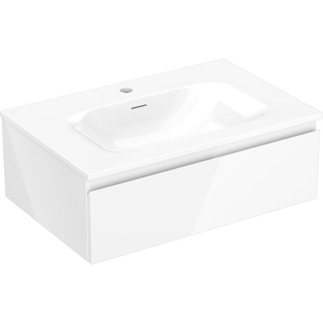 Mexen Orio meuble de salle de bain 70 cm avec lavabo Vela, 1 tiroir, blanc brillant - 91A10-07023-1-BF00-W23M00 (1/5)