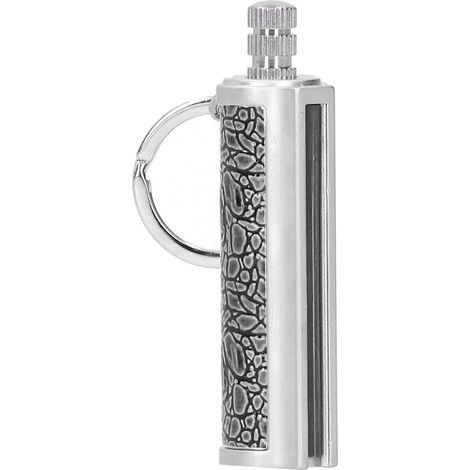 Briquet à allumettes, briquet à pétrole, briquet étanche, porte-clés vintage gris (1/5)