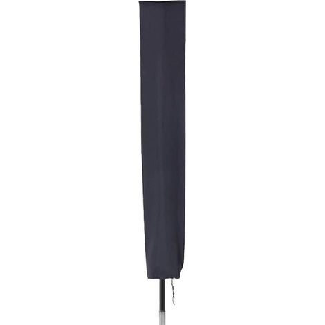 Housse de Parasol, Housse de Protection pour Parasol de Jardin, Anti-UV, Anti-Vent, Étanche, Tissu Oxford 600D Parasol Couverture de Parasol - 153 x 30 x 30 cm (noir) (1/5)