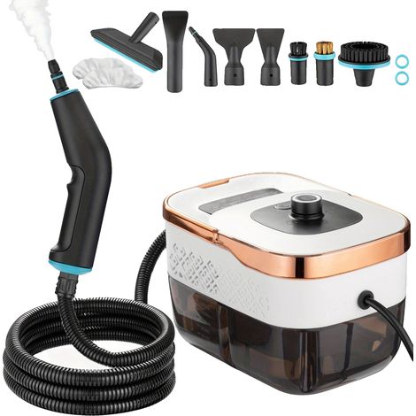 Nettoyeur à vapeur, technologie haute pression, 10+ accessoires, blanc, 220 V, UE (1/2)