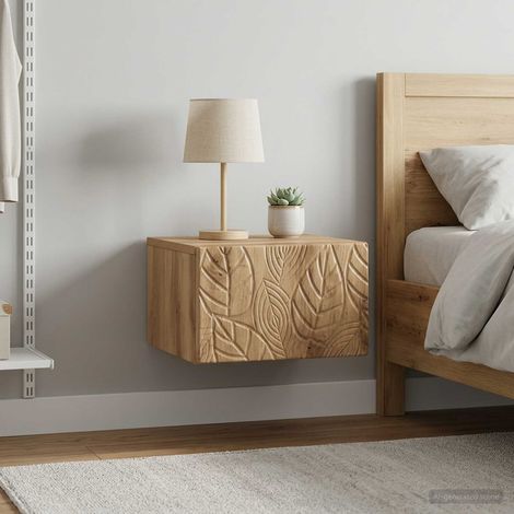 vidaXL Table d'appoint murale 2 pc Chêne artisanal 34,5 x 33 x 20 cm (1/5)
