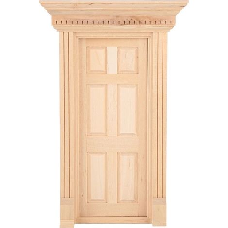 Porte miniature vintage à l'échelle 1:12, accessoire de chambre, mobilier pour maison de poupée, jouet (1/5)