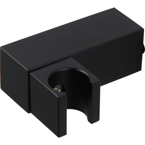 Support de douche à main en laiton massif avec finition noire mate pour douche de salle de bain (1/5)