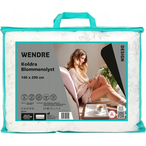 Couette hypoallergénique toutes saisons 140×200cm Blanche (1/2)