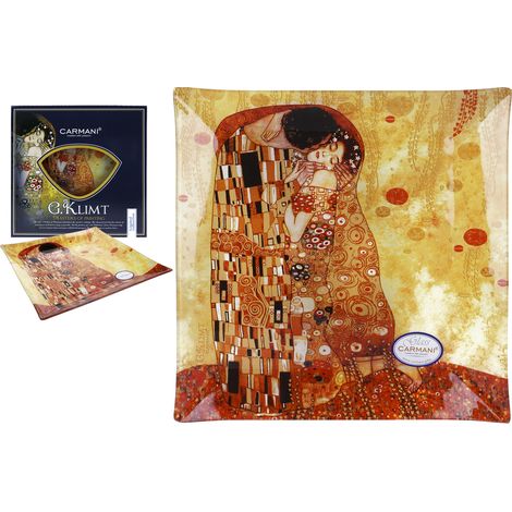 Piatto decorativo Gustav Klimt bacio arte porcellana regalo (1/5)