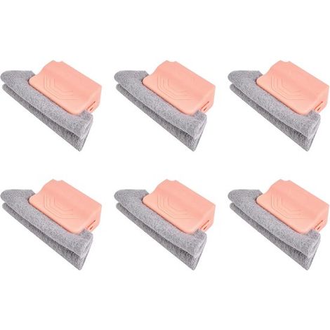 Brosse de nettoyage pour rails de fenêtre - Outil manuel pour nettoyer les rails de fenêtre - Convient aux fenêtres ou portes coulissantes, aux appuis de fenêtre, aux joints de carrelage et aux stores (1/5)