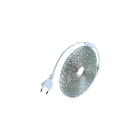 Bande LED 10m SMD5050 IP68 Étanche 220V Blanc Froid 6000K pour Intérieur Extérieur Installation Facile (1/5)